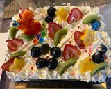 A picture of step 6 of Fresh Cream Fruit Cake.