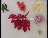 Foto langkah ke 2 dari resep Sambal Kacang Siomay Merah.