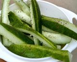 A picture of step 2 of Cucumber& Pepper Salad.