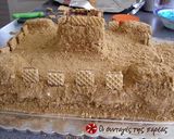 A picture of step 11 of Sandcastle Cake.