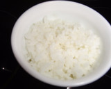 Foto del paso 1 de la receta: Melocotones rellenos de arroz con leche y coco