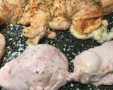 Foto del paso 1 de la receta: Cuarto de Pollo Asado con Mollejas Crocantes con Puré de Papas