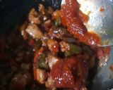 A picture of step 7 of Fried Schezwan Chicken Momos.