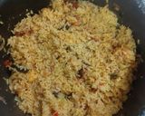 A picture of step 2 of Prawns polaw.