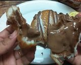 Gambar langkah 5 resipi Roti coklat cadbuary goreng#PinkBoxCereal.