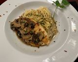 A picture of step 4 of Chicken Marsala.