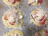 Mini pizzas de coliflor