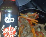 A picture of step 4 of Beef Stir-Fry with Russian Salad.