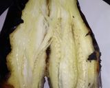 A picture of step 1 of Aubergine fills /Baingan ka bharta.