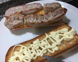 A picture of step 9 of Super Sausage and Cheese Sandwich 🥖🧀🍅.
