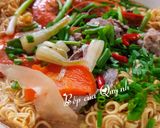 Hình bước làm 2 của món Mì tôm thịt bò, tôm sú