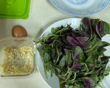 รูปขั้นตอนการทำที่ 1 ของ ผักโขมแดงผัดไข่