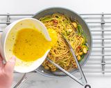 A picture of step 7 of Healthy Spaghetti Carbonara.