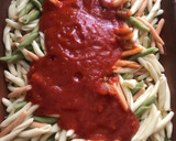 Foto del paso 3 de la receta: Fusilli al pomodoro y berenjena, con quesos gratinados