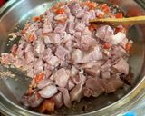 A picture of step 1 of Dinuguan Using Sinigang Mix.