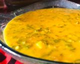 A picture of step 5 of Dal Palak.