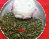 A picture of step 7 of Methi Palak And Amaranth Saag.