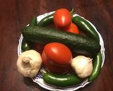 A picture of step 1 of California Farm Cucumber Gazpacho Soup.