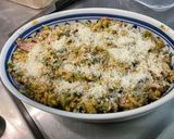 Une image de l'étape 12 de Riz gratiné aux deux fromages, courgette, persil et jambon.