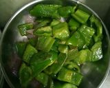 A picture of step 2 of Kadai Paneer.