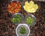 A picture of step 1 of Allu Karahi.
