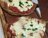 Foto del paso 5 de la receta: Milanesa de berenjena a la napolitana con puré mixto