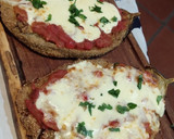 Foto del paso 5 de la receta: Milanesa de berenjena a la napolitana con puré mixto