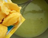 Foto langkah ke 5 dari resep Puding roti matcha.