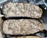 A picture of step 6 of Stuffed Eggplant with Ground Beef and Bechamel.