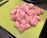 A picture of step 1 of Peanut Butter Chicken 🥜.