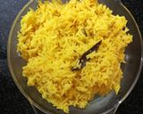 A picture of step 5 of Hyderabadi khichdi (red gram khichdi).