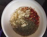 A picture of step 1 of Italian herbed bread.