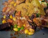 A picture of step 7 of Paneer Vegetable Biryani with Saffron Milk.