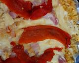 Foto del paso 7 de la receta: Tarta de panceta y queso con base de arroz