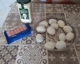Foto del paso 1 de la receta: Huevos rellenos con mayonesa y sucedáneos