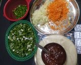A picture of step 1 of Green onion pizza.