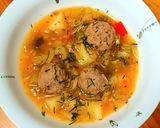 A picture of step 5 of Vegetable stew with meat balls.