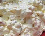 A picture of step 3 of Creamy Fruit SaladAustin’s fruit salad.
