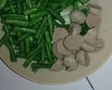Tumis Kacang panjang, Sawi hijau & Bakso #nyom-nyom langkah memasak 1 foto