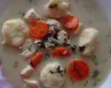 Csirkemell raguleves krumpligombóccal recept fázis 7 fotója