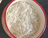 A picture of step 2 of Coconut Besan Burfi.