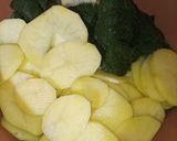 Foto del paso 1 de la receta: Papas con salsa de queso y espinaca