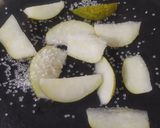 A picture of step 1 of Caramelized pear.
