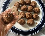 A picture of step 4 of Cocoa peanut butter energy balls.
