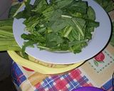 Foto langkah ke 1 dari resep Olahan sawi bening plus tempe.