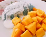 A picture of step 6 of Mango Sticky Rice with Butterfly Pea.