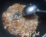 A picture of step 3 of Zambre Thool Teh Daal/Kashmiri Fried Eggs with Bengal Gram.