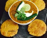 A picture of step 7 of Jowar Sorghum White Millet Masala Poori.