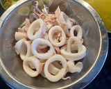 Hình bước làm 1 của món Mực chiên xù