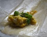 Une image de l'étape 3 de Briouates à l'oeuf et aux petits pois.